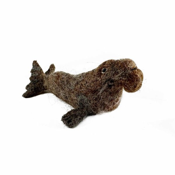 felted sculpture northern elephant seal