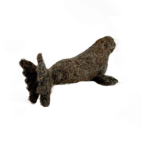 felted sculpture northern elephant seal